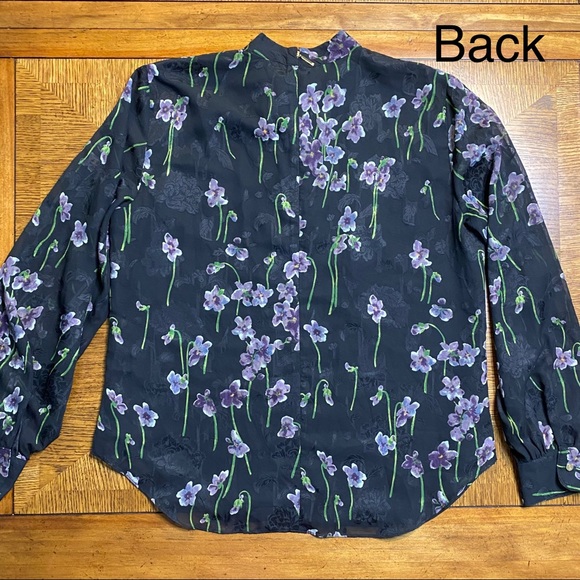 RALPH LAUREN Womens Black Front Ruffled Pleated Floral Print blouse
Size 14 - Picture 9 of 16